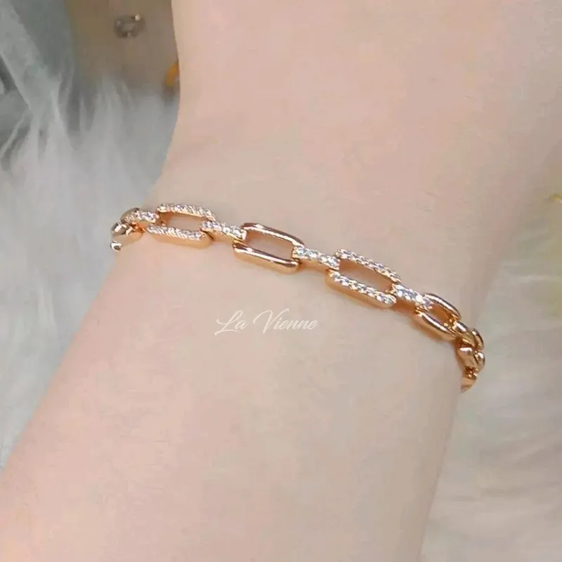 La Vienne - Kamilah - Gelang Rantai Titanium Wanita Anti Karat - Perhiasan Perempuan Mewah dan Elegan