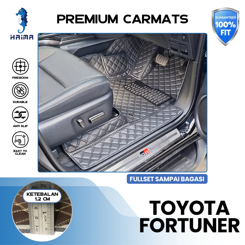 Karpet Mobil Haima Toyota Fortuner 2008-2026 Fullset Bagasi