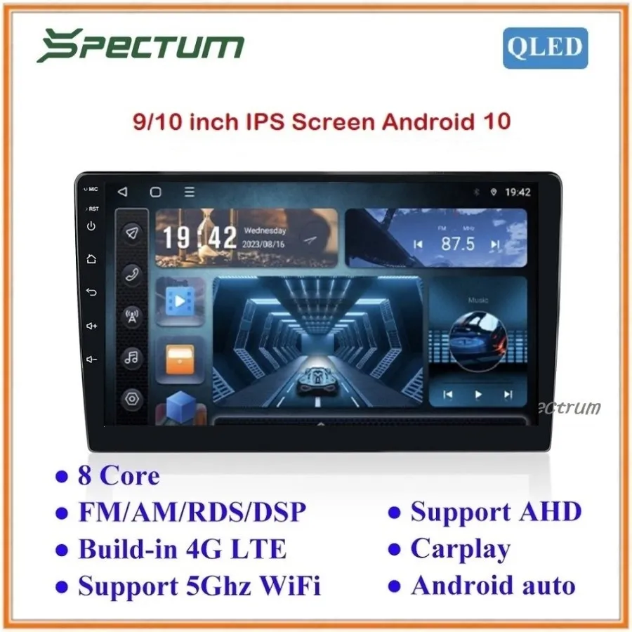 Headunit Android TS18 UIS8518A SPECTUM. IPS Screen DSP 4G BT GPS WIFI  Apple Carplay, Android Auto