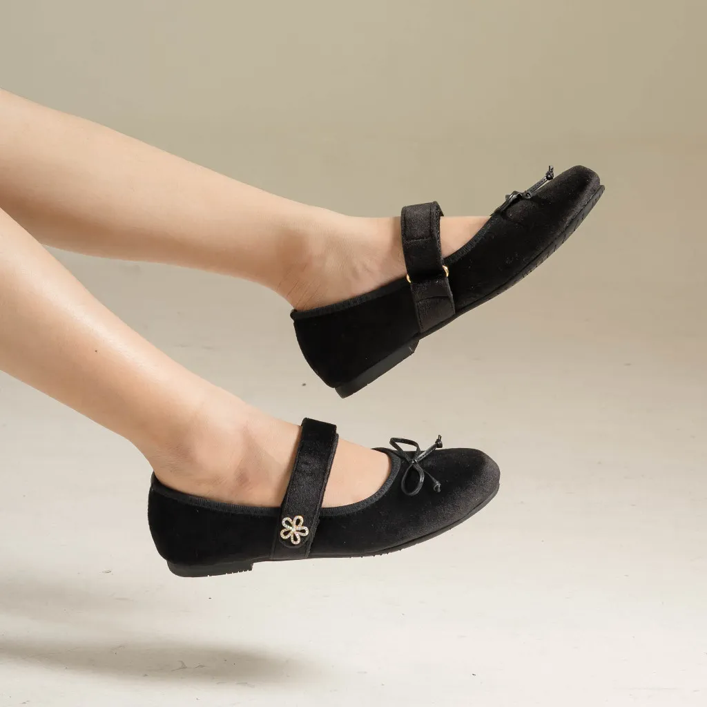 Dianable - Lizzy Flatshoes Sepatu Wanita (Black - Beige)