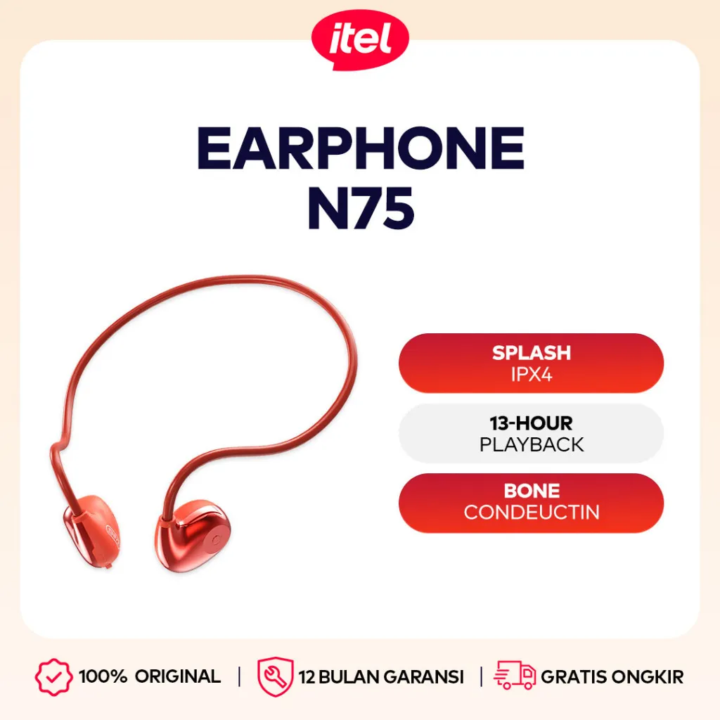 Itel N75 OPENEAR Air Conduction Earphone 13 Hours Playback IPX4 Waterproof TWS Headphones