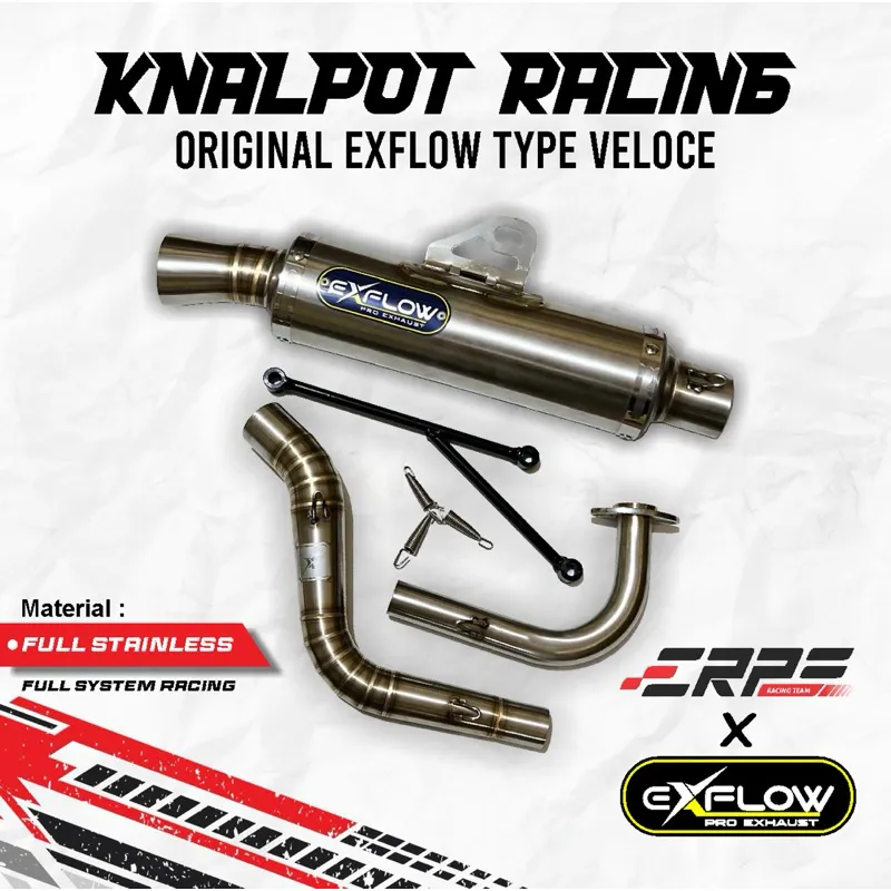 EXFLOW EXHAUSTS ORIGINAL UNTUK SEMUA MOTOR MATIC & BEBEK BY REQUEST DAILY/RACE