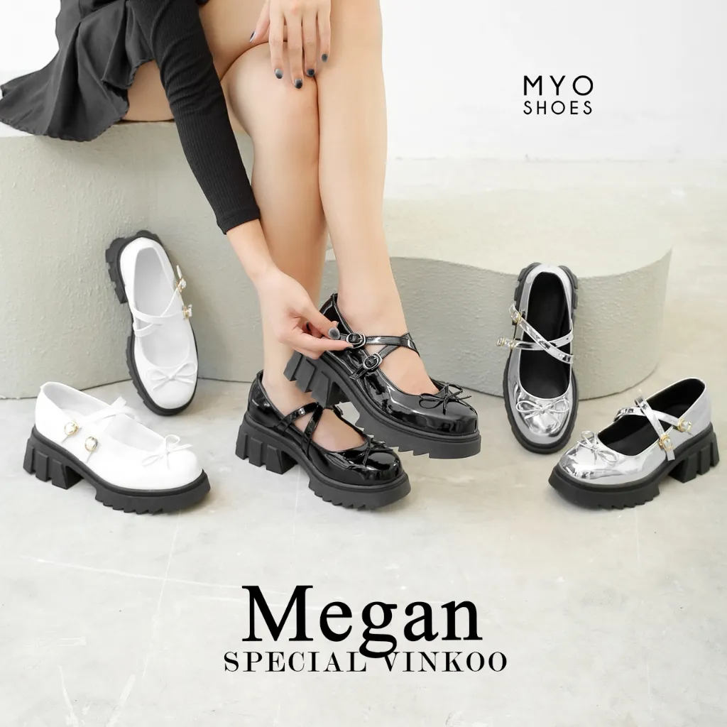 MYOSHOES Sepatu Sandal Platform Loafers Wedges Kekinian Wanita Bagus MEGAN