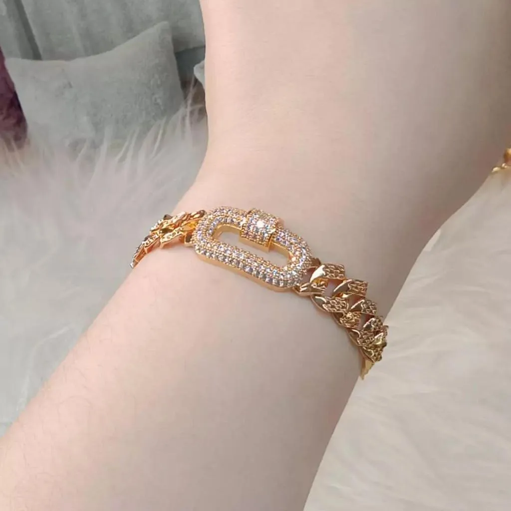 La Vienne - Ivy - Gelang  Rantai Tangan Titanium Wanita Anti Karat - Perhiasan Perempuan Mewah Elegan