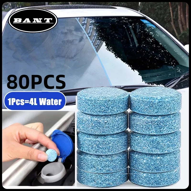 【80PCS/20PCS/10PCS】Sabun Wiper Kaca Mobil/Tablet Pembersih Kaca Mobil Pil Obat Jamur