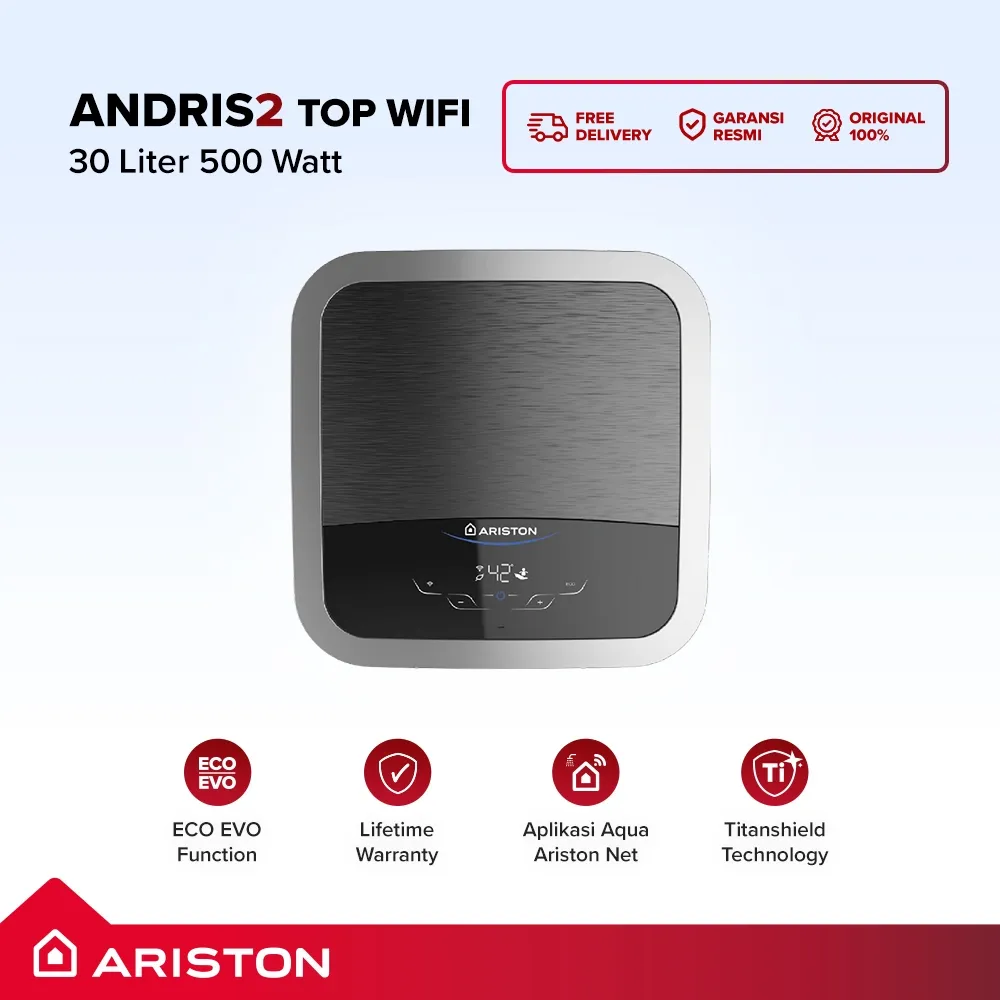 Ariston Water Heater Andris2 TOP WIFI 30 Liter 500 Watt