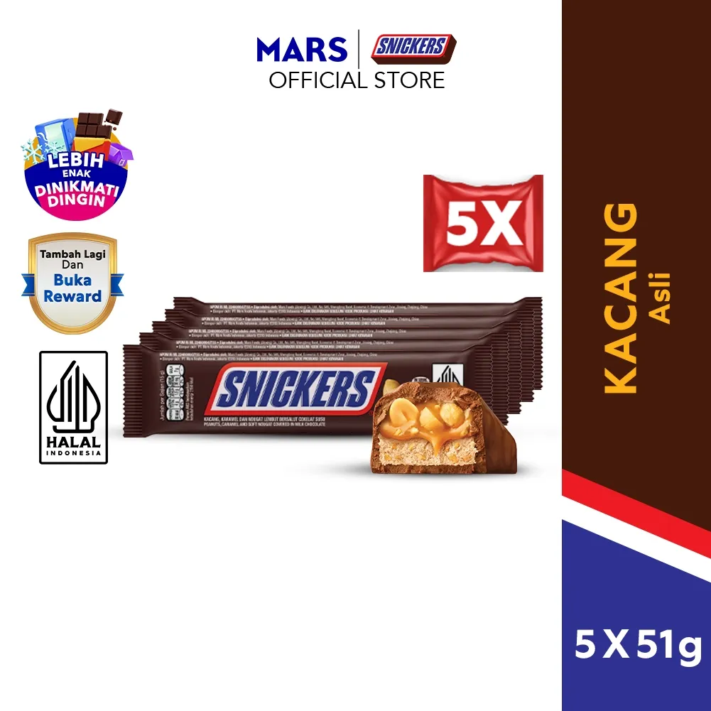 SNICKERS Peanut Original 51gr X5