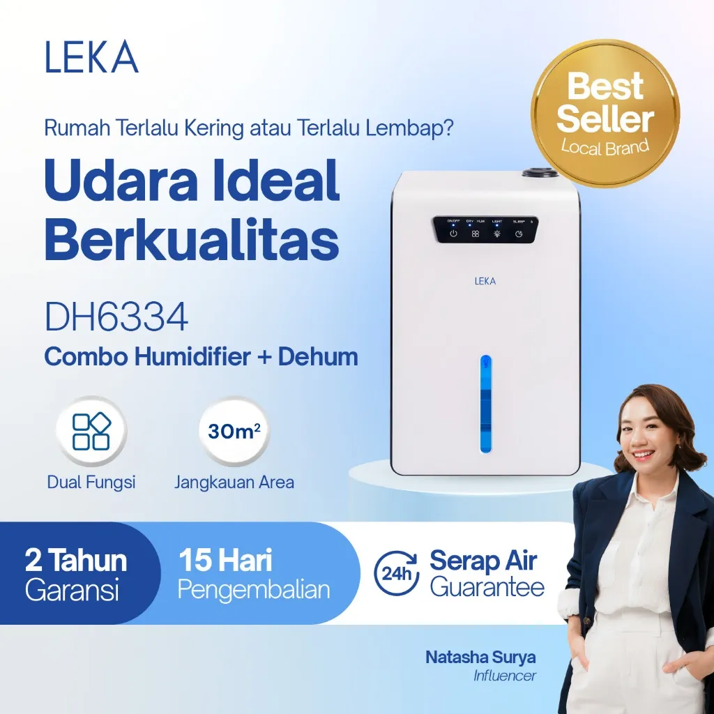 LEKA - DH6334 Combo Humidifier + Dehum - Jaga Kelembaban Udara Ideal