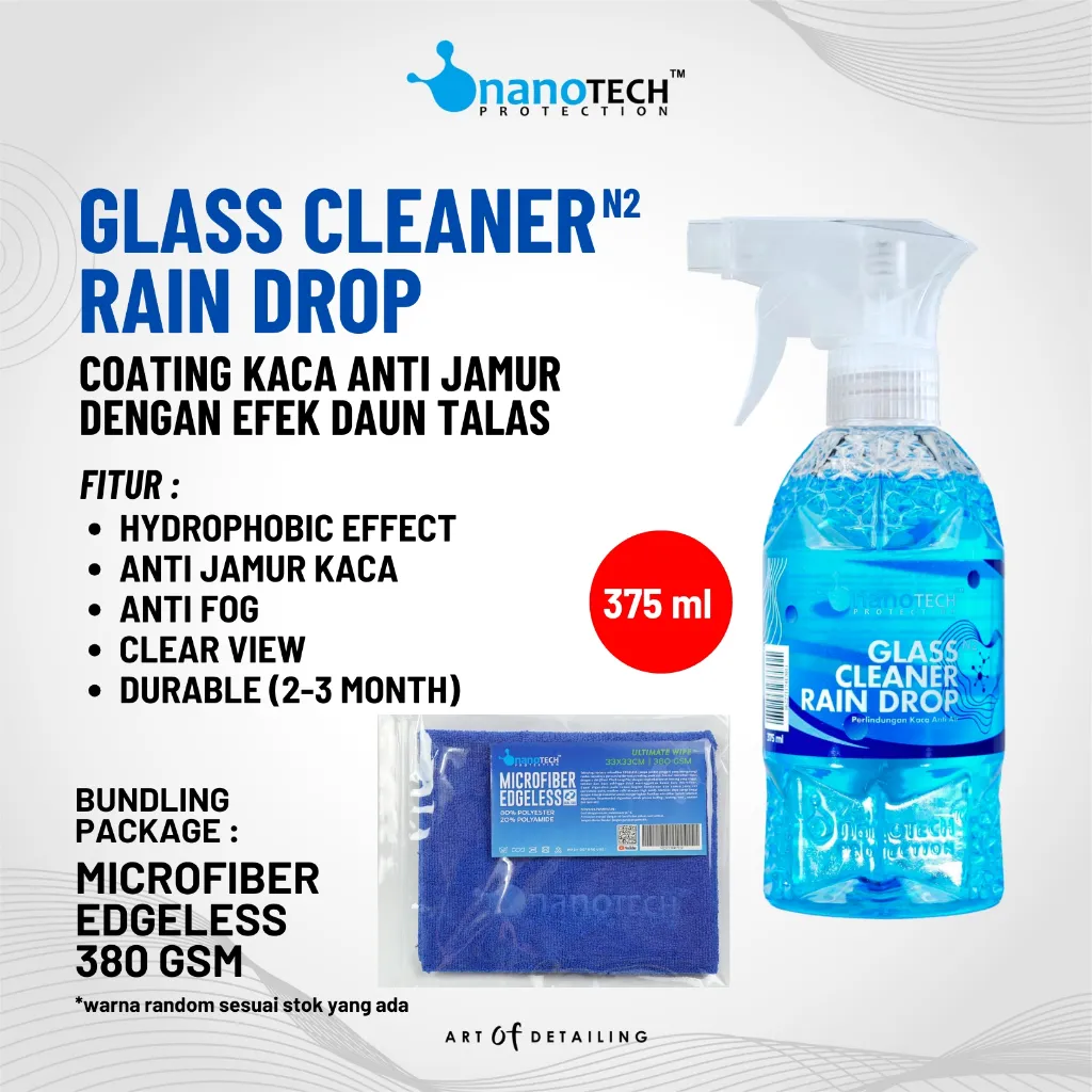 GLASS CLEANER RAIN DROP - nanoTECH PROTECTION - COATING KACA ANTI AIR EFEK DAUN TALAS - GLASS COATING - GLASS SHIELD - WINDSHIELD PROTECTOR - RAIN X