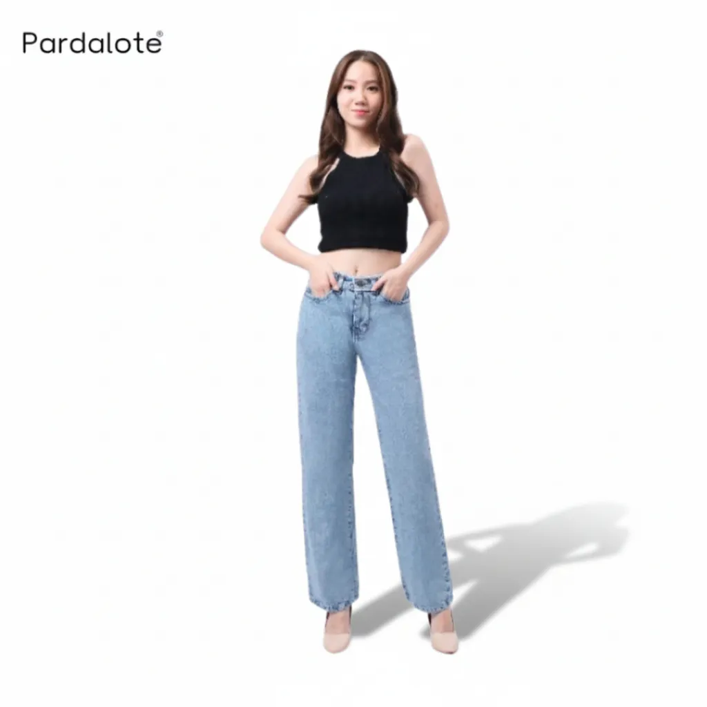 PARDALOTE - Celana Highwaist Kulot Jeans Loose Sabrina Curvy