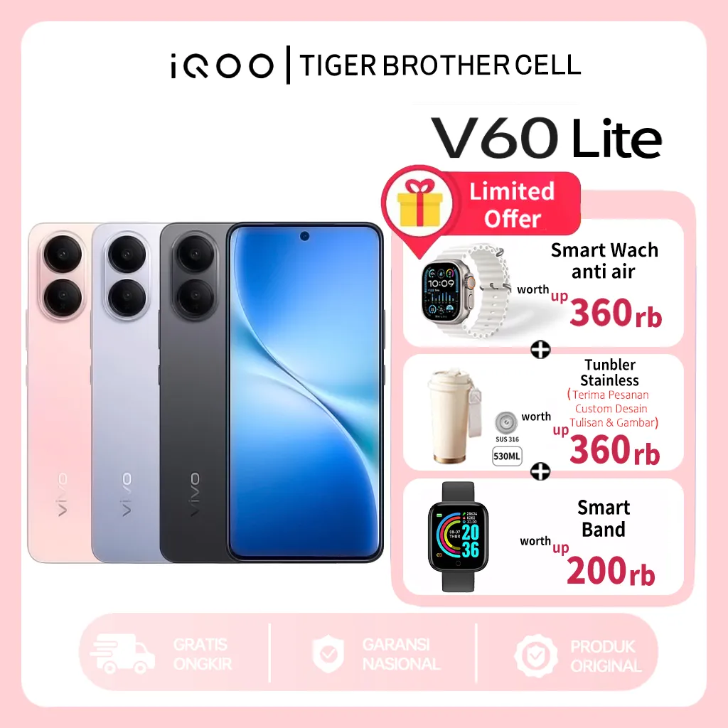 vivo V60 Lite 4G Dimensity 7360 Turbo, 6500mAh + 90W FlashCharge