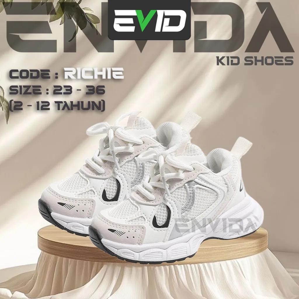 EVID - Sepatu Sneaker Anak Perempuan dan Laki Laki Unisex Casual Sport Korean Style RC