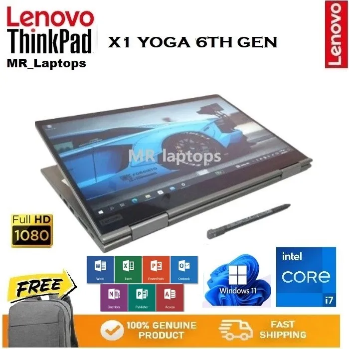 Laptop Lenovo Thinkpad X1 Yoga G6 Core i7 Gen 11 Ram 32GB/512GB SSD - X1 Yoga5 i7 10th NO STYLUSH PEN