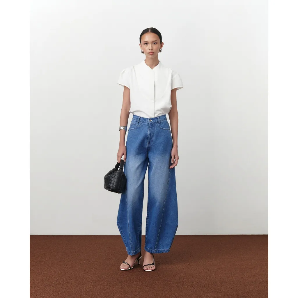 [READY STOCK] Amber Trousers - Achete de Nous - Celana Panjang Denim Model Barrel