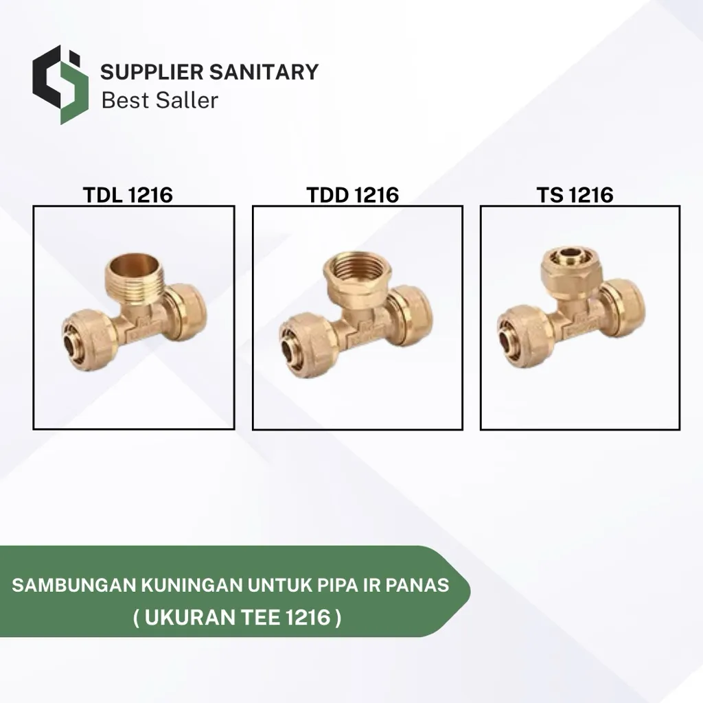 TEE SAMBUNG KUNINGAN PIPA AIR PANAS