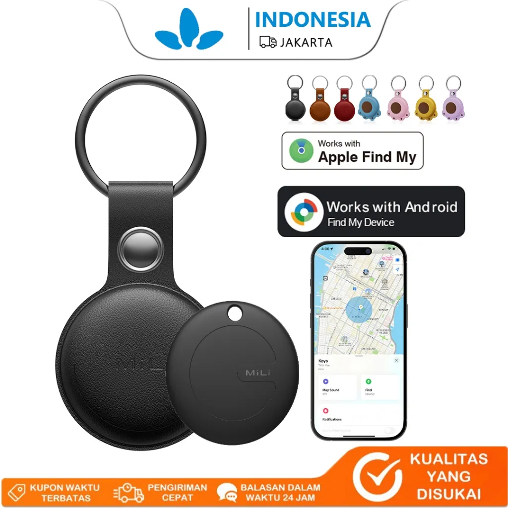 MiLi MiTag Android/iphone  GPS Anti Lost Mini Praktis, Pencari Barang & Kunci