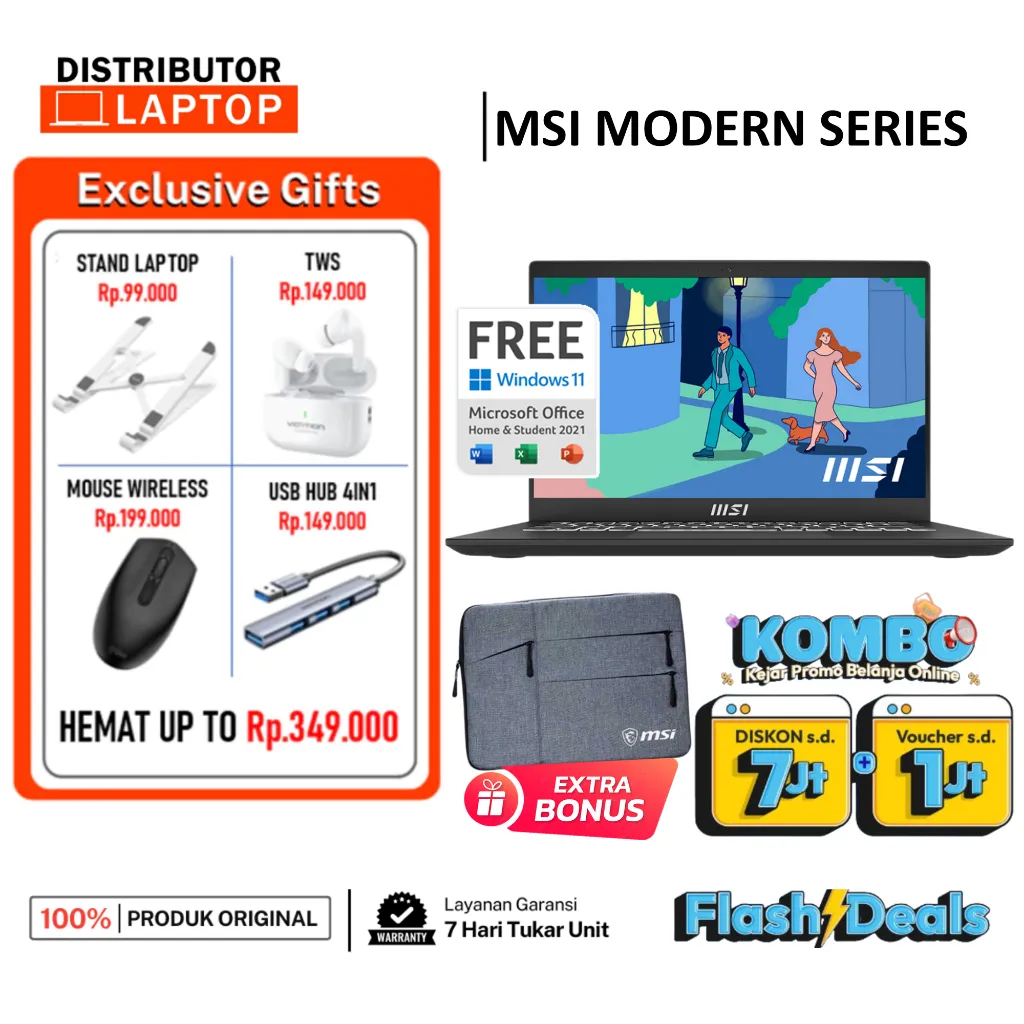 MSI Modern 14 F13MG i5 1334U X MSI Modern 14 C13M i3 1315U 8/512GB WIN 11 OHS 14.0 - LAPTOP NOTEBOOK
