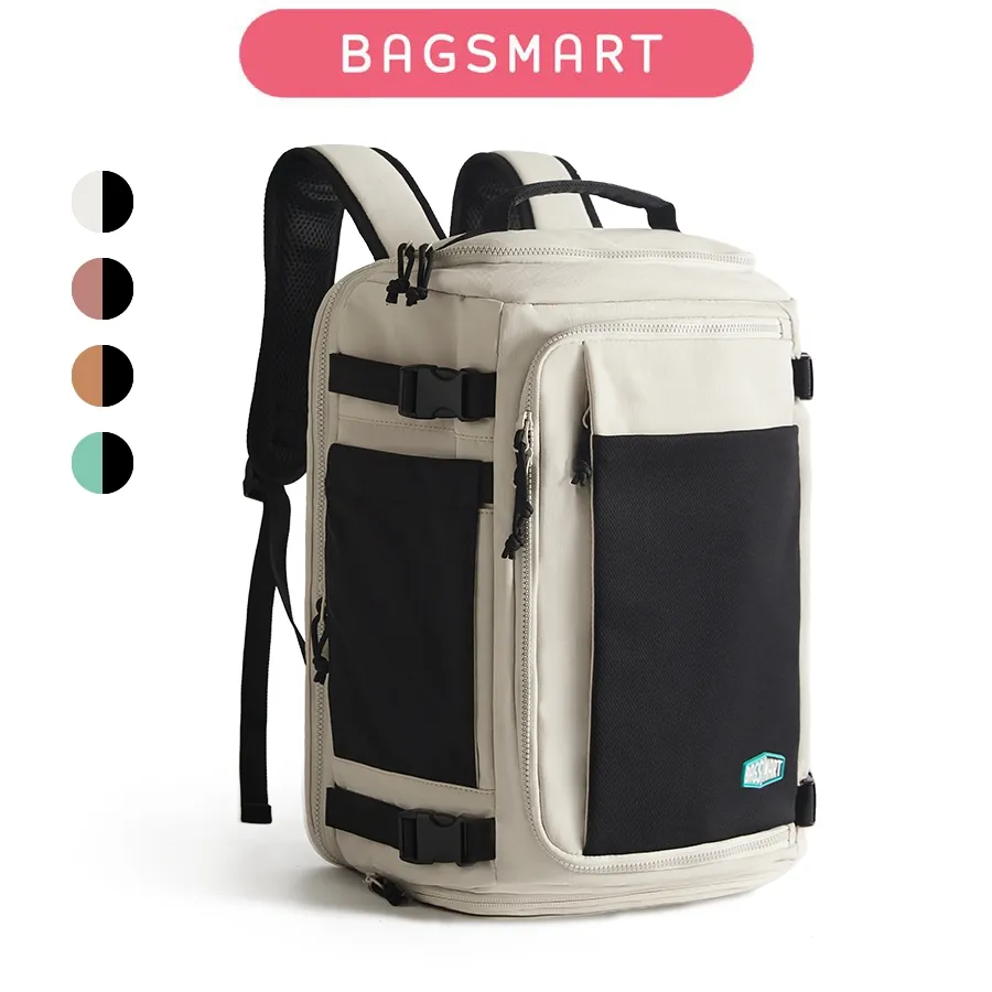 BAGSMART Travel Backpack 38L Pinyin Ganda Large Tahan Air Daypack Large Travel Bag Duffel Bag