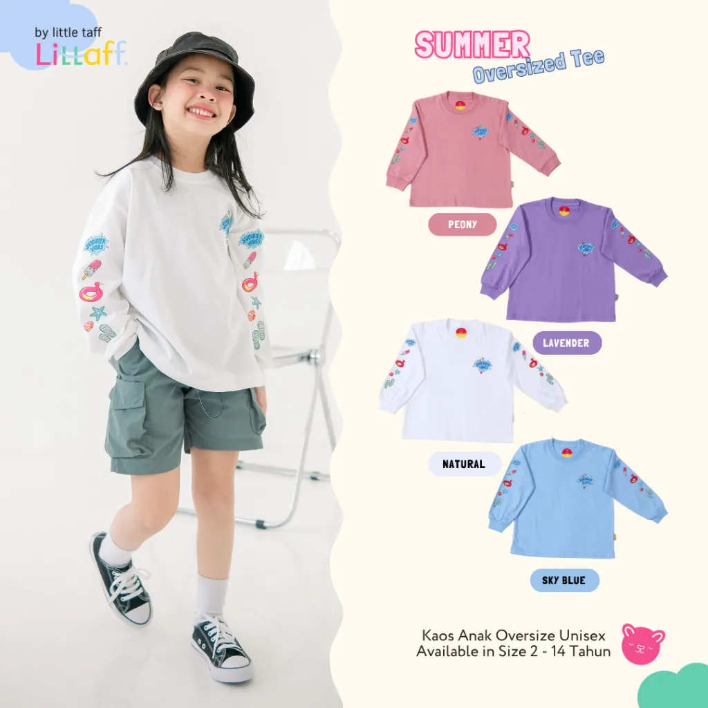 Little Taff - Kaos Anak Lengan Panjang Oversize