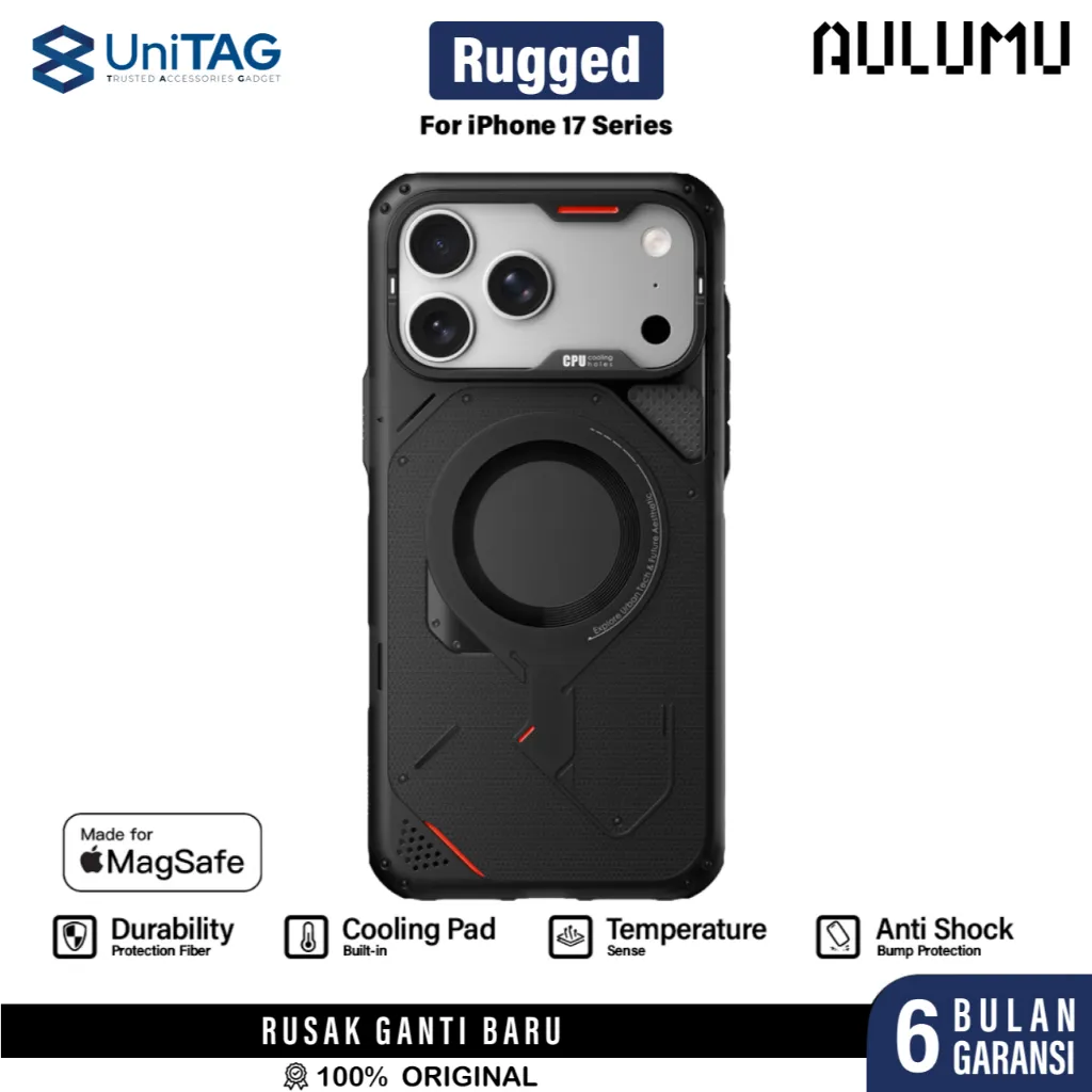 AULUMU Rugged Case for iPhone 17 Pro Max MagSafe Soft Case Anti Shock Protective Cover by UniTAG