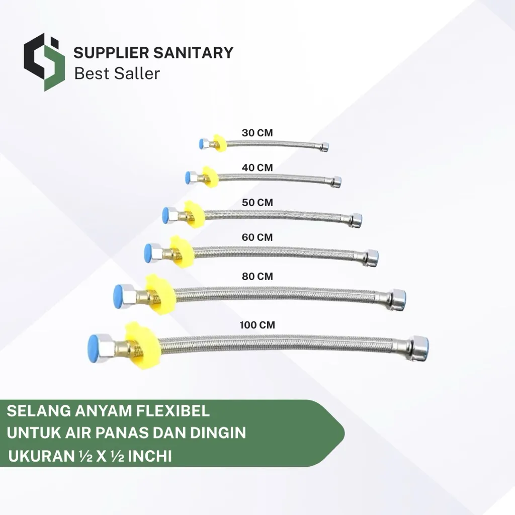 selang flexibel anyam/selang closet dan wastafel/flexibel water heater