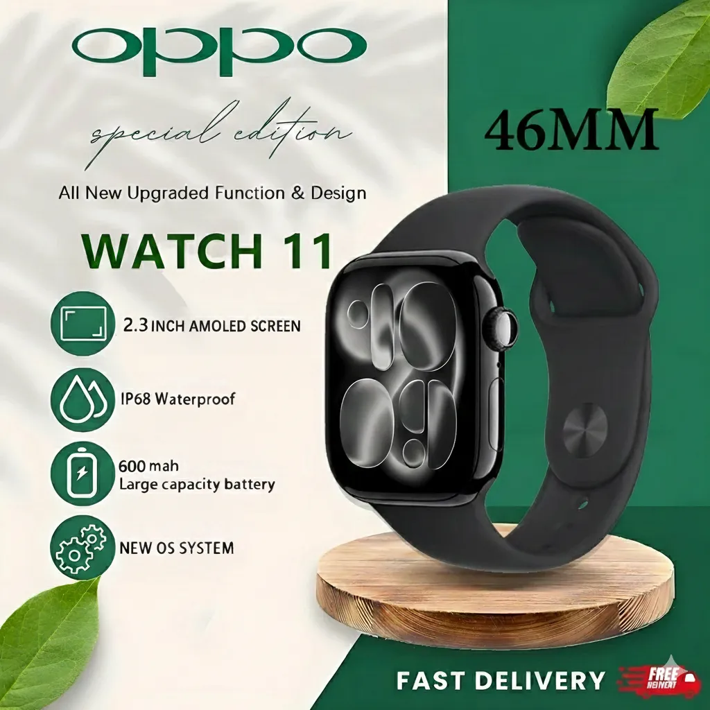 [COD] ORI OPPO Watch 11 Pro Max SmartWatch 2.3 inci HD AMOLED Display Bluetooth phone Call Waterproof Smartwatch Wanita Pria Dan Ganti Wallpaper Jam tangan Pria Jam Tangan Wanita