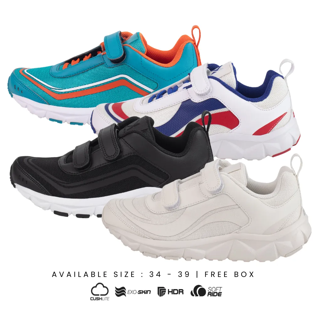 BOLD&KO Velocity TurboX 99 Sepatu Anak Sekolah Premium | Unisex, Nyaman, Ringan Uk 34–39