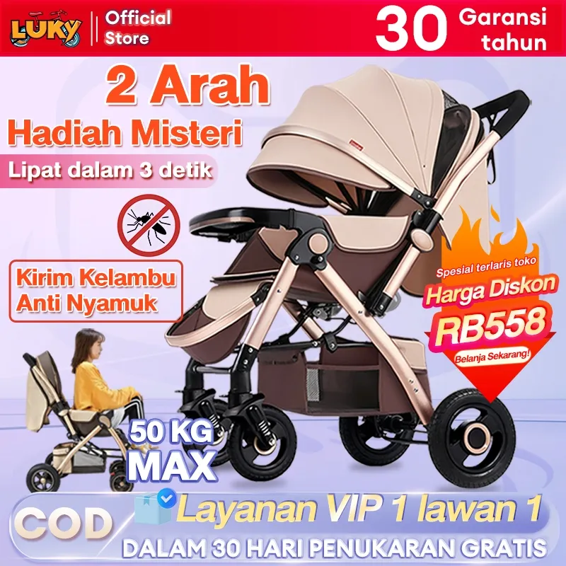 LUKY Stroller Bayi Lipat Travelling stroller baby 2 Arah Beban Berapa 100kg