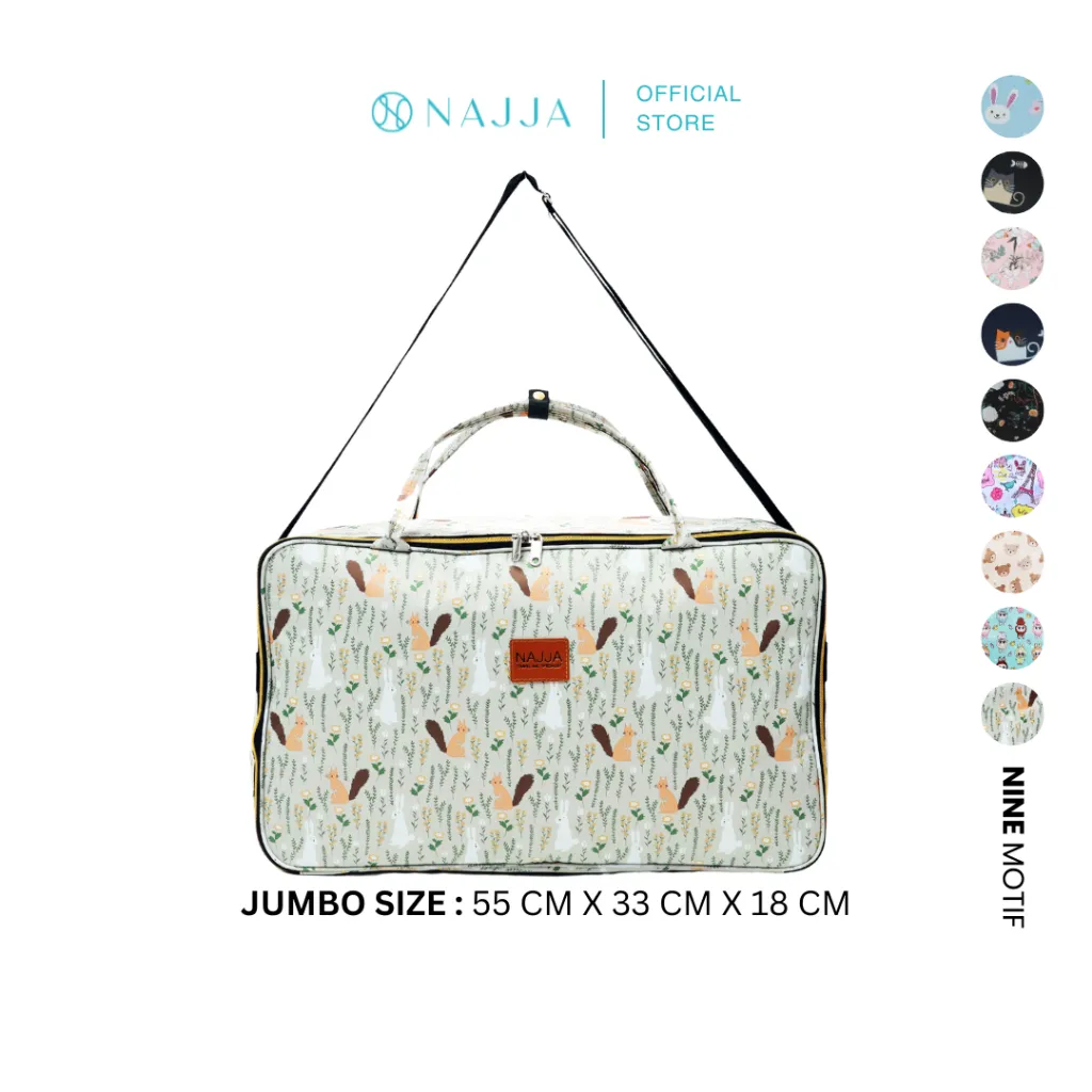 NAJJA AOLA - Tas Travelling Jumbo Anti Air - Mom Edition - Bisa Jinjing & Slempang I Garansi 30 Hari