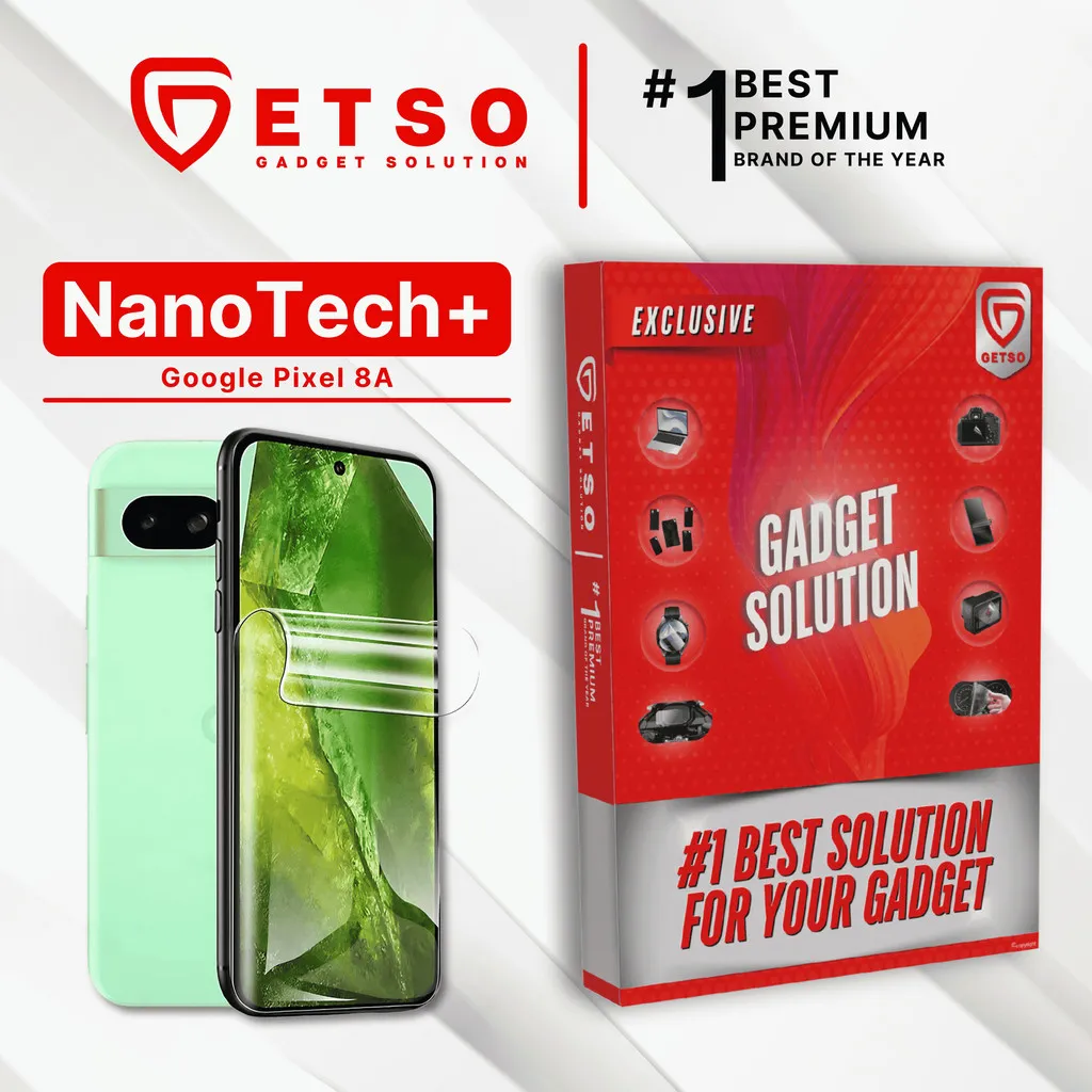 GETSO EPU BIO GENESIS Hydrogel for Google Pixel 8a / Screen Guard (Nanotech+ 100% Recycle) Premium Hidrogel Anti-Scratch Protector Tempered Gorilla Glass 5 6 7 Anti Gores Full Cover Smart Phone Watch Handphone Gadget Tab Laptop Kamera