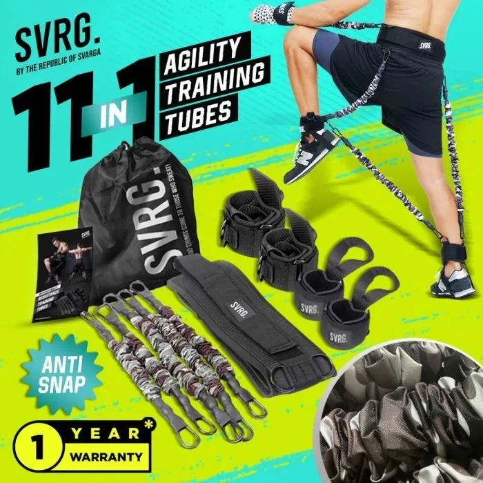SVRG 11 in 1 Agility Training Tubes - Band Latihan Tinju - Muay Thai - Resistance Band - Resistance Bands Resisten Band