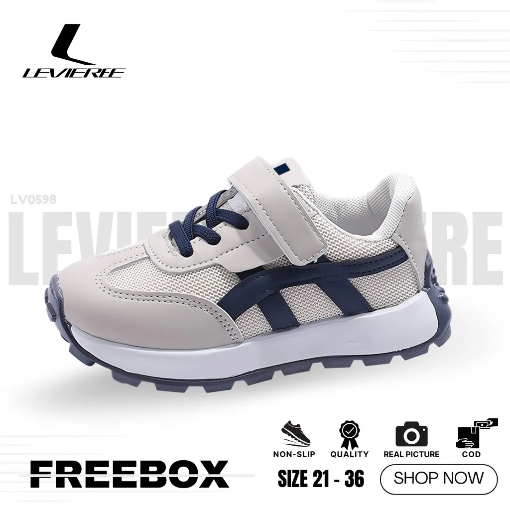 LVR Chanyeol FREE BOX SIZE 21-36 Sepatu Sneakers Anak Laki-Laki & Perempuan Sepatu Sport Anak Kets LV0598