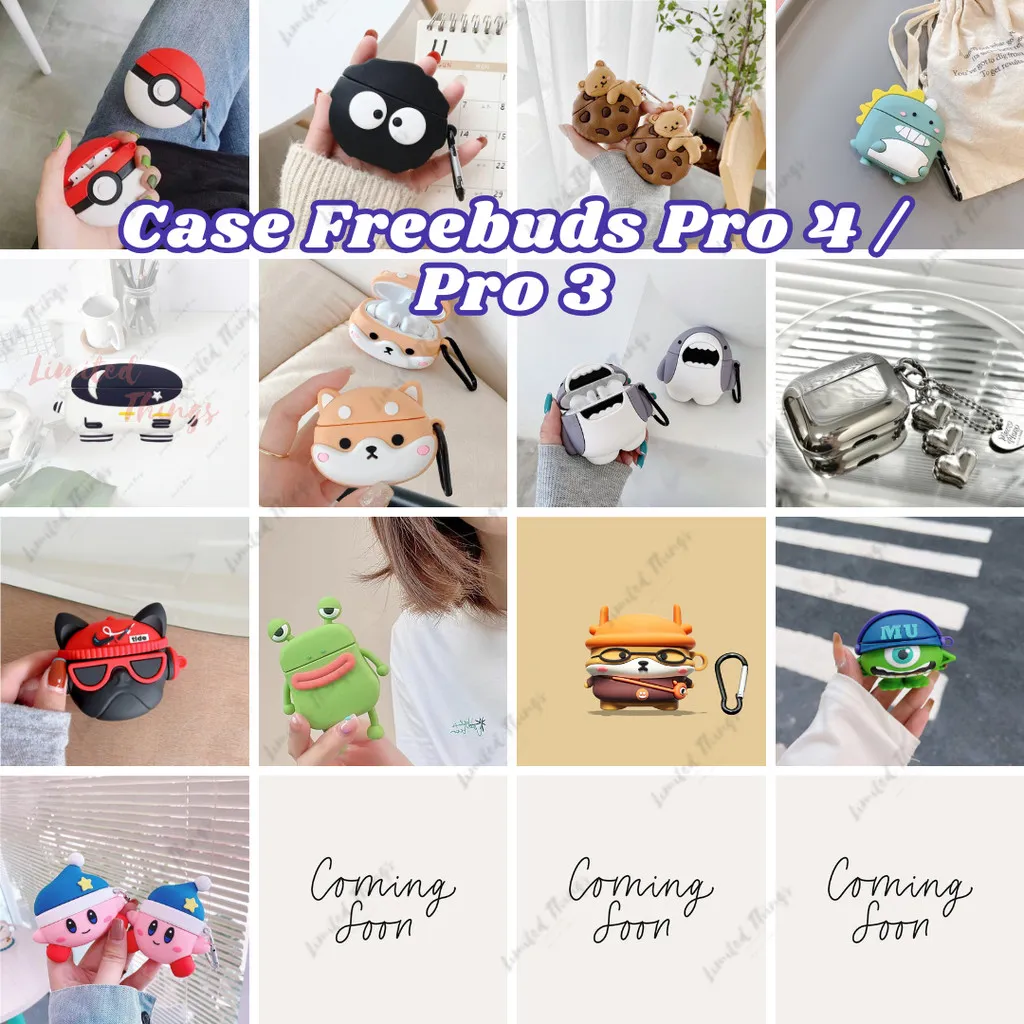 PREMIUM SOFT CASE Huawei Freebuds Pro 4 Pro 3 Case Kartun Karakter lucu Character Kurosuke Totoro