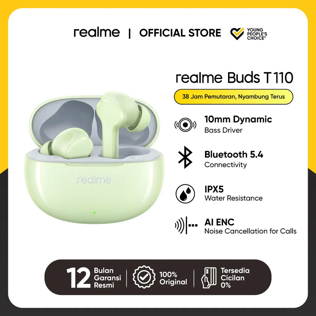 [GIFT] realme Buds T110 Country Green
