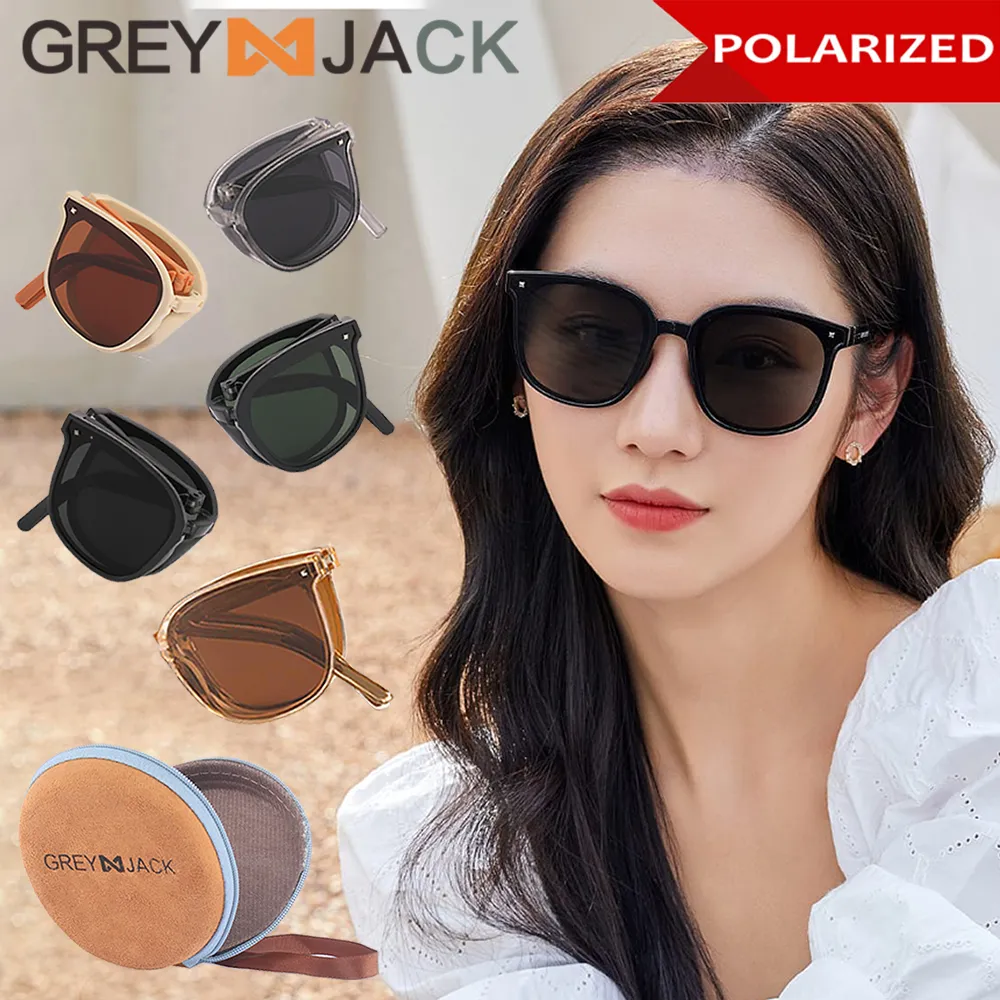Grey Jack Kacamata Hitam Sunglasses Foldable Anti Silau UV Protection Polarized Model Stylish Trendy Fashion Laki-laki dan Wanita Ringan Bisa Di Lipat 822