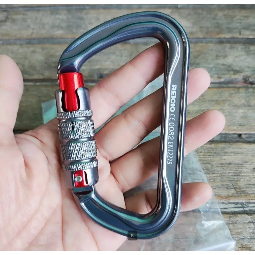 Reicio Carabiner Aluminum Auto Lock 30kN Carabiner Aluminum Key-Lock Carabiners Carabiner Reicio Alloy Auto Lock m Carabiner Alloy Delta Autolock Delta Quick Release Carabiner Automatic Safety Lock not screw oval safety gear rescue caving outbound outdoor