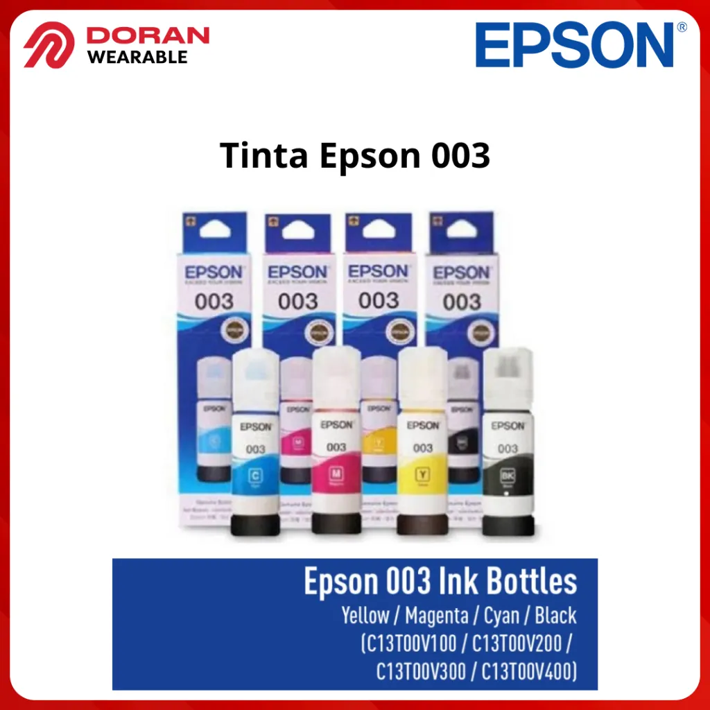 EPSON Tinta Epson 003 Refill Tinta Epson Ink Printer 003 untuk L3210 | L3110 | L3150 | L 3110 | L 3150 - Tinta Epson Original
