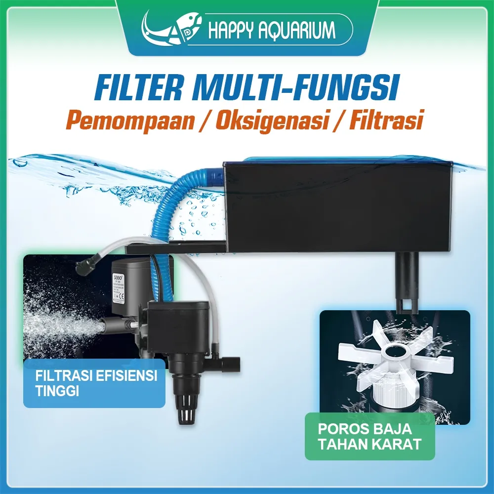 MESIN TOP FILTER AQUARIUM BOX FILTER PEMBERSIH AQUARIUM AQUASCAPE LENGKAP