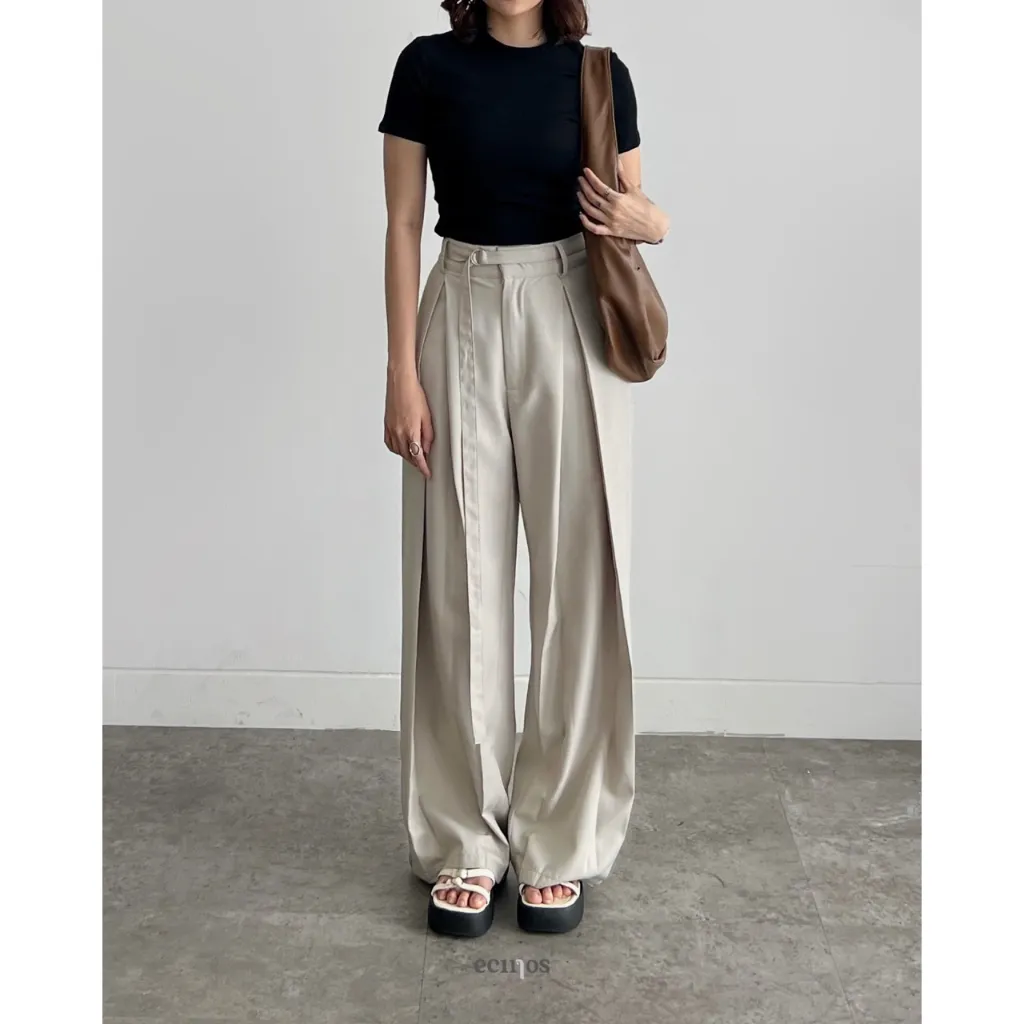 ECINOS - Winter Pleated Trousers 2.0 | Celana Wanita | Celana Panjang Wanita
