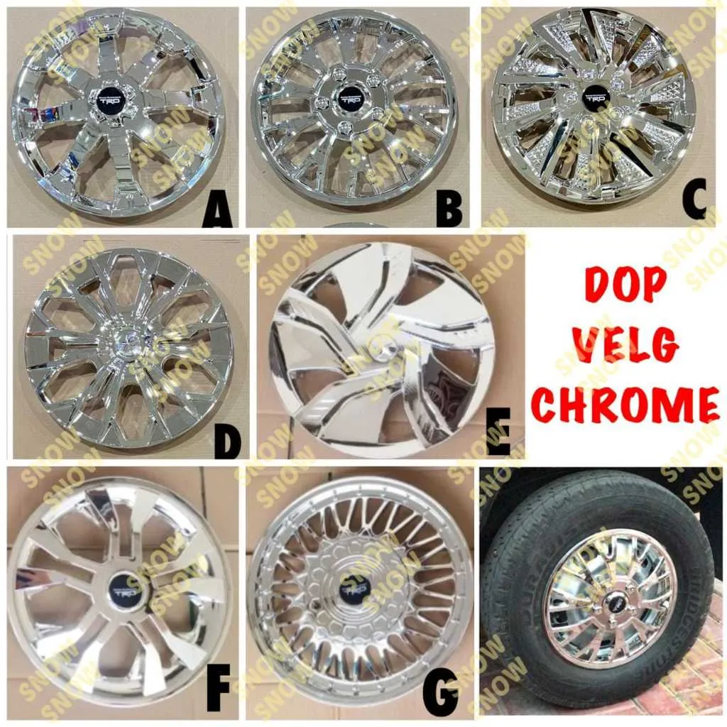 Dop Velg Roda Chrome Ring 13 14 Wheeldop Mobil Universal Avanza Agya Ayla Calya Sigra Xenia APV Carry Granmax