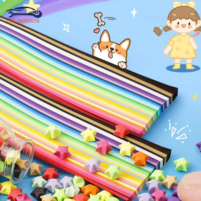 540pcs Kertas Origami Bintang Diy Berwarna Star Paper Craft Handmade COD