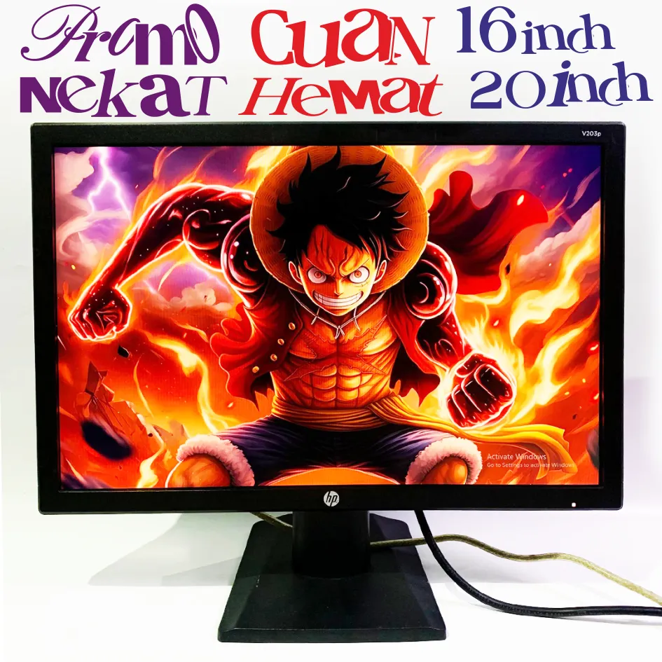 Monitor HP 20 Inch Grade A - Garansi Siap Pakai - Kondisi Mulus