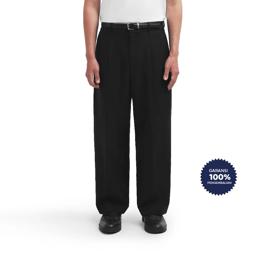 CELANASTUDIO Celana Panjang Lebar Pleated Pria | Wide Loose Trousers