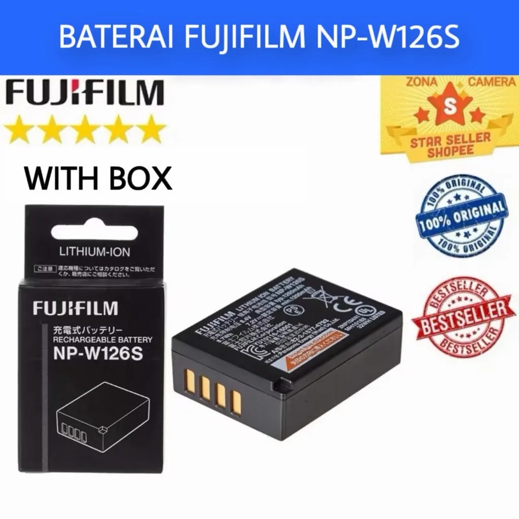 BATERAI FUJIFILM NP-W126S NPW126S / BATERAI FUJIFILM NP-W126 NPW126 / BATRAI FUJIFILM NP-W126S NPW126S / BATRAI FUJIFILM NP-W126 NPW126 - XA10 XA20 XA1 XA2 XA3 XA5 XA7 XE1 XE2 XE3 XT100 XT200 XT10 XT20 XT30 XT1 XT2 XT3 XH1 XS10