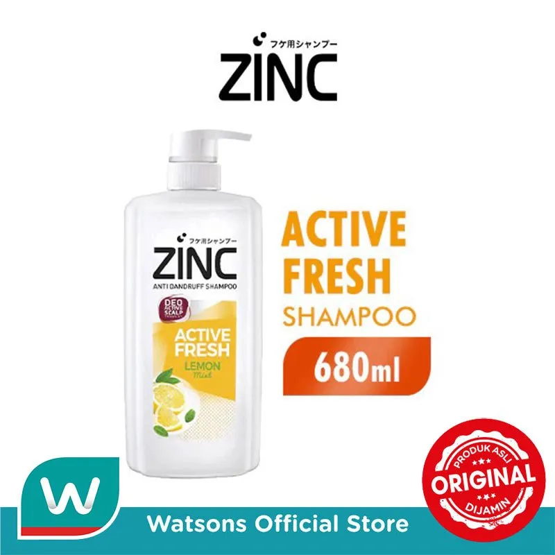 Zinc Shampoo Active Fresh Lemon Mint Pump 680ml