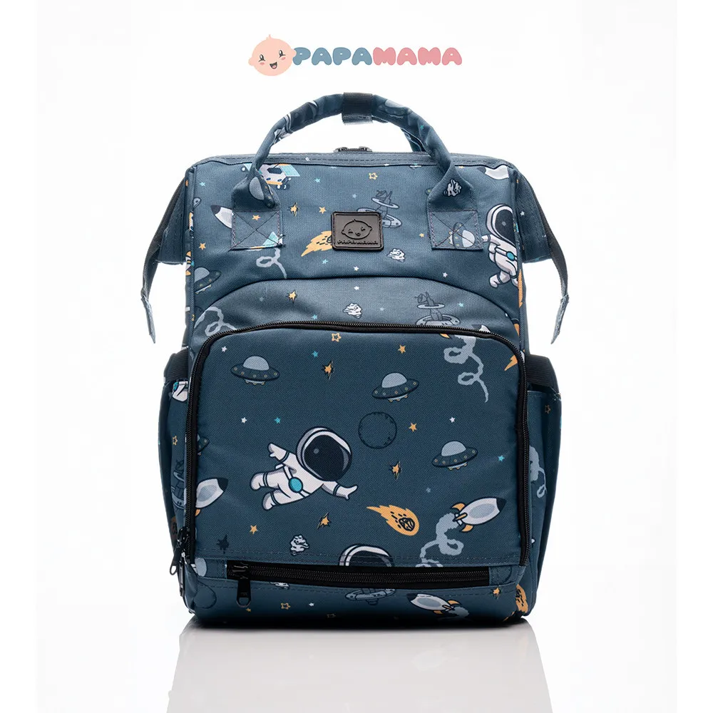 Papamama Diaper Bag Pattern - Water Repellent Material - Astronout - 1031