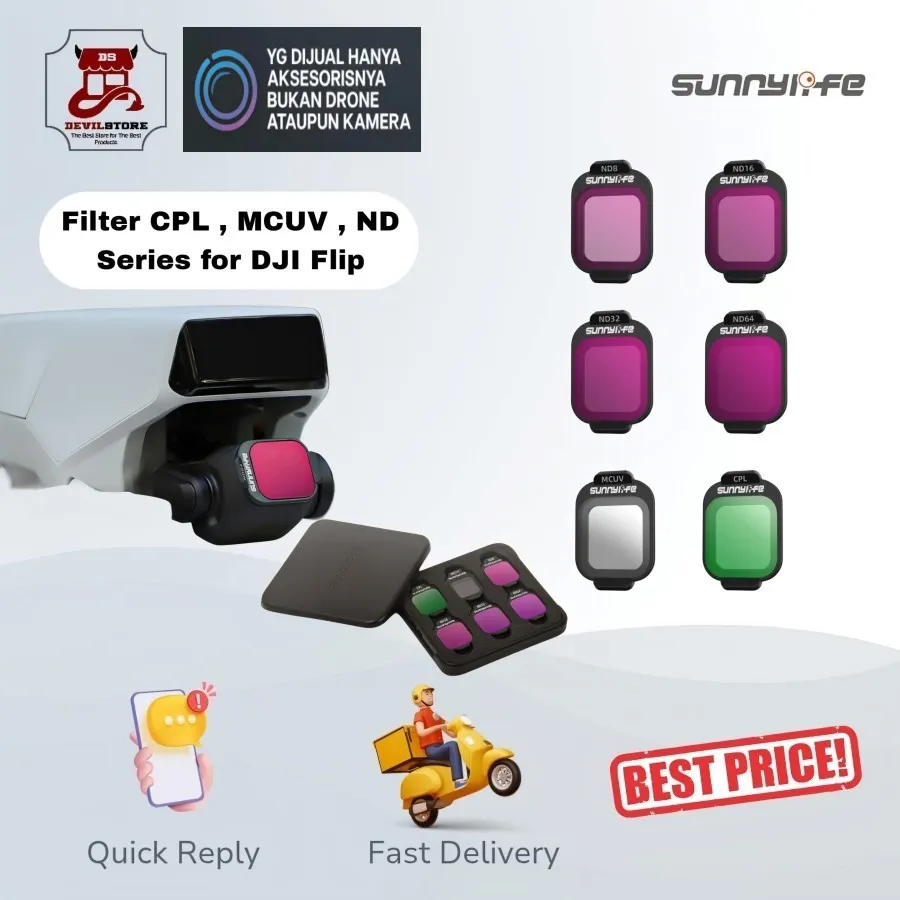 Sunnylife Lens Filters MCUV Filters ND16 ND32 ND64 CPL For DJI FLIP