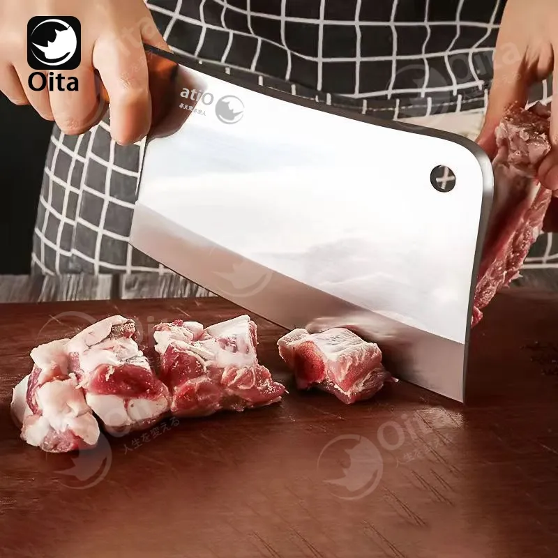 Oita Pisau Daging Koki Jepang Golok Potong Sapi Ayam ikan Super Tajam Knife Dapur Stainless