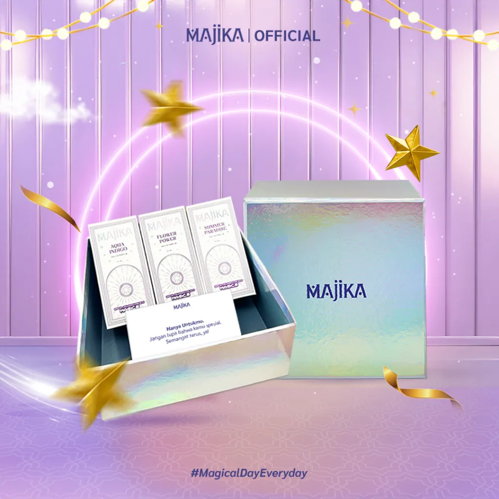 MAGIC5 x MAJIKA Infinity Set Gift Box |KADO ULANG TAHUN|HANYA UNTUKMU|SELAMAT | [3 Eau de Parfum + Box + Gift Card] | Parfum Unisex Tahan Lama