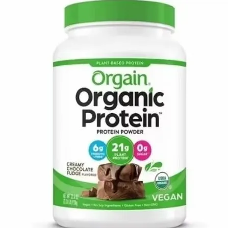 Suplemen fitness 6 prebiotic orgain organic plant based high protein powder 902g